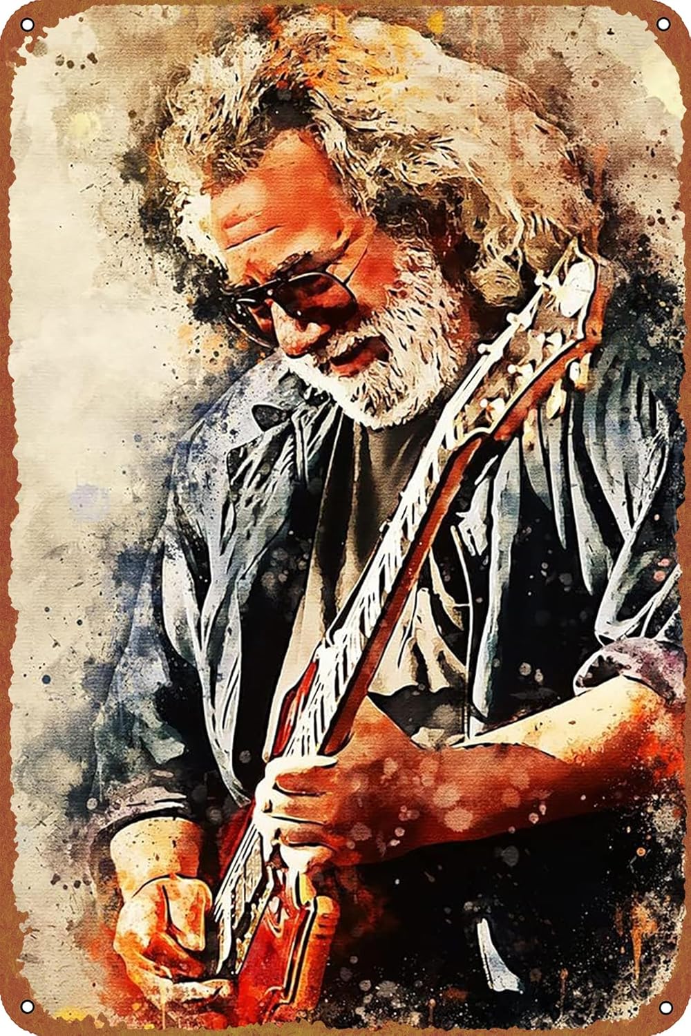 Musical Instrument Sign - Póster musical JERRY GARCIA, letrero de