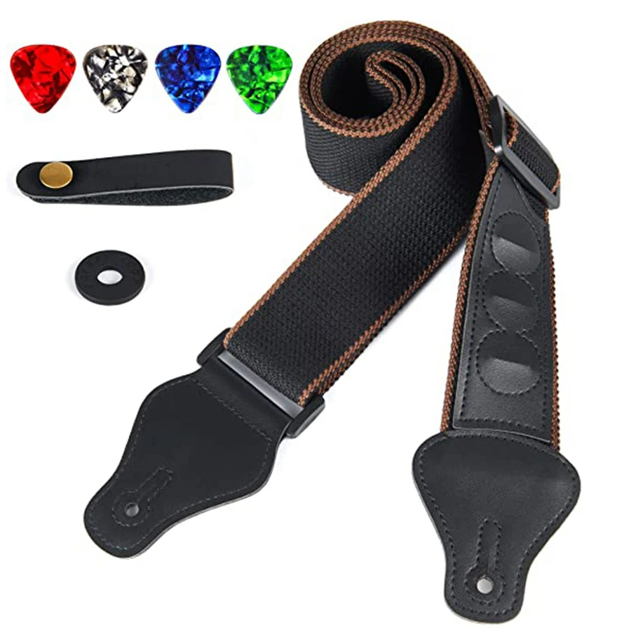 Musical Instrument In English - 7 unids/set correa de guitarra cuero