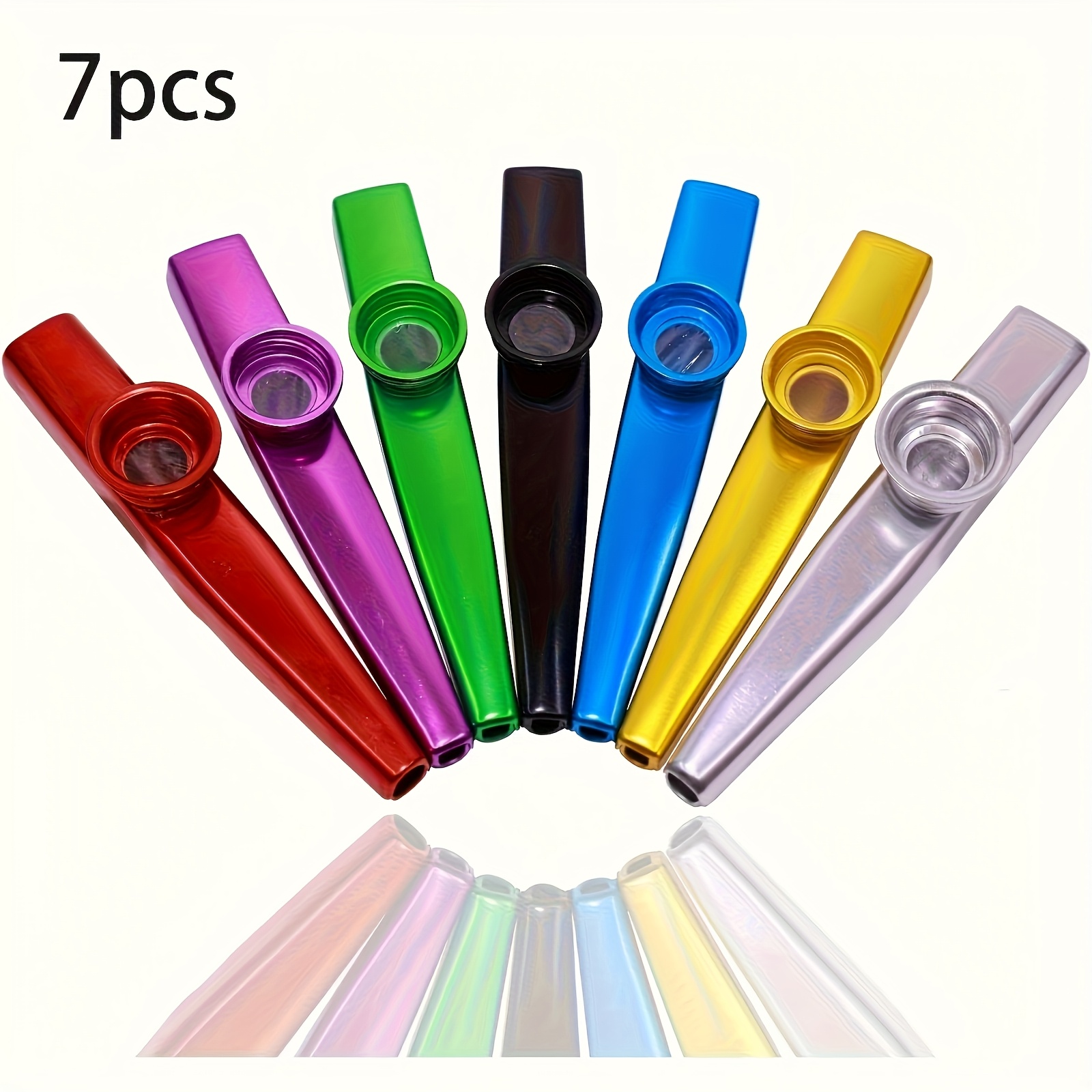 Musical Instrument In English - Kazoos de Metal de 7 Uds.,