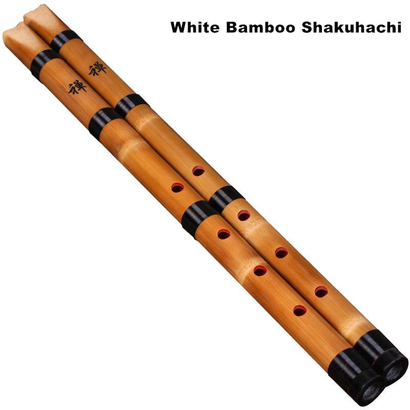 Musical Instrument Xiao - Shakuhachi Chiba de bambú blanco Natural