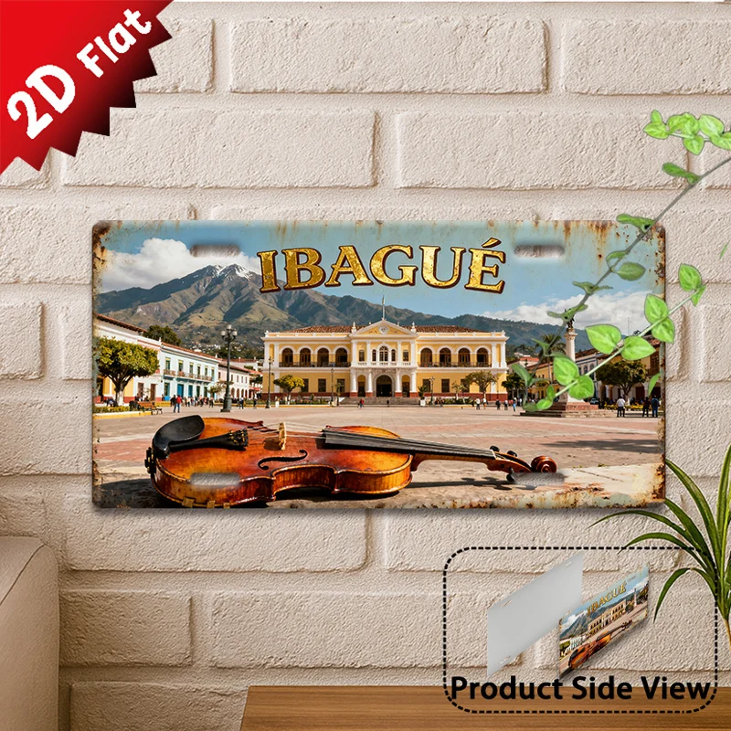 Musical Instrument Sign - Letrero de pared de metal con