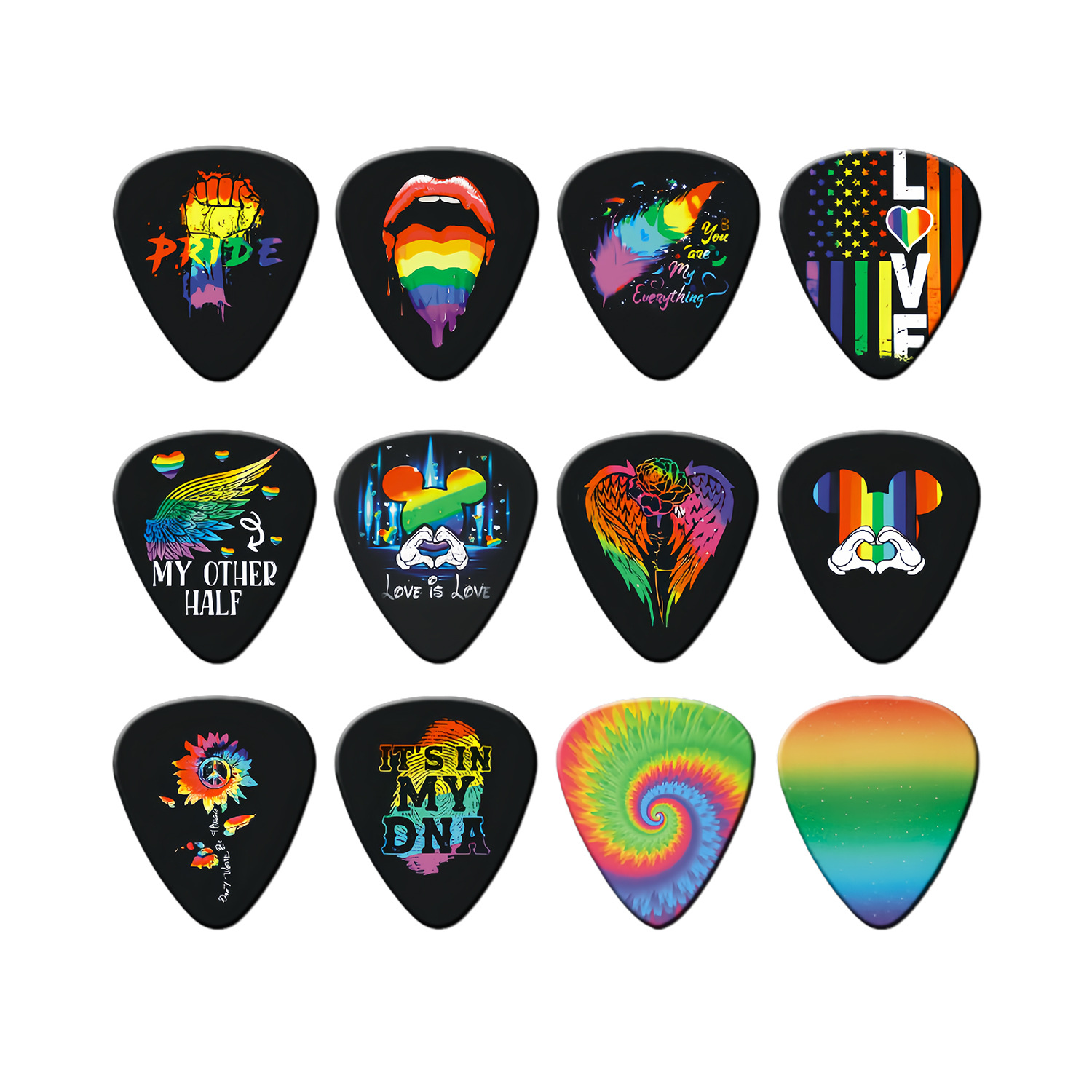 12 piezas de púas de guitarra  - Musical Instrument In English reseña y precio