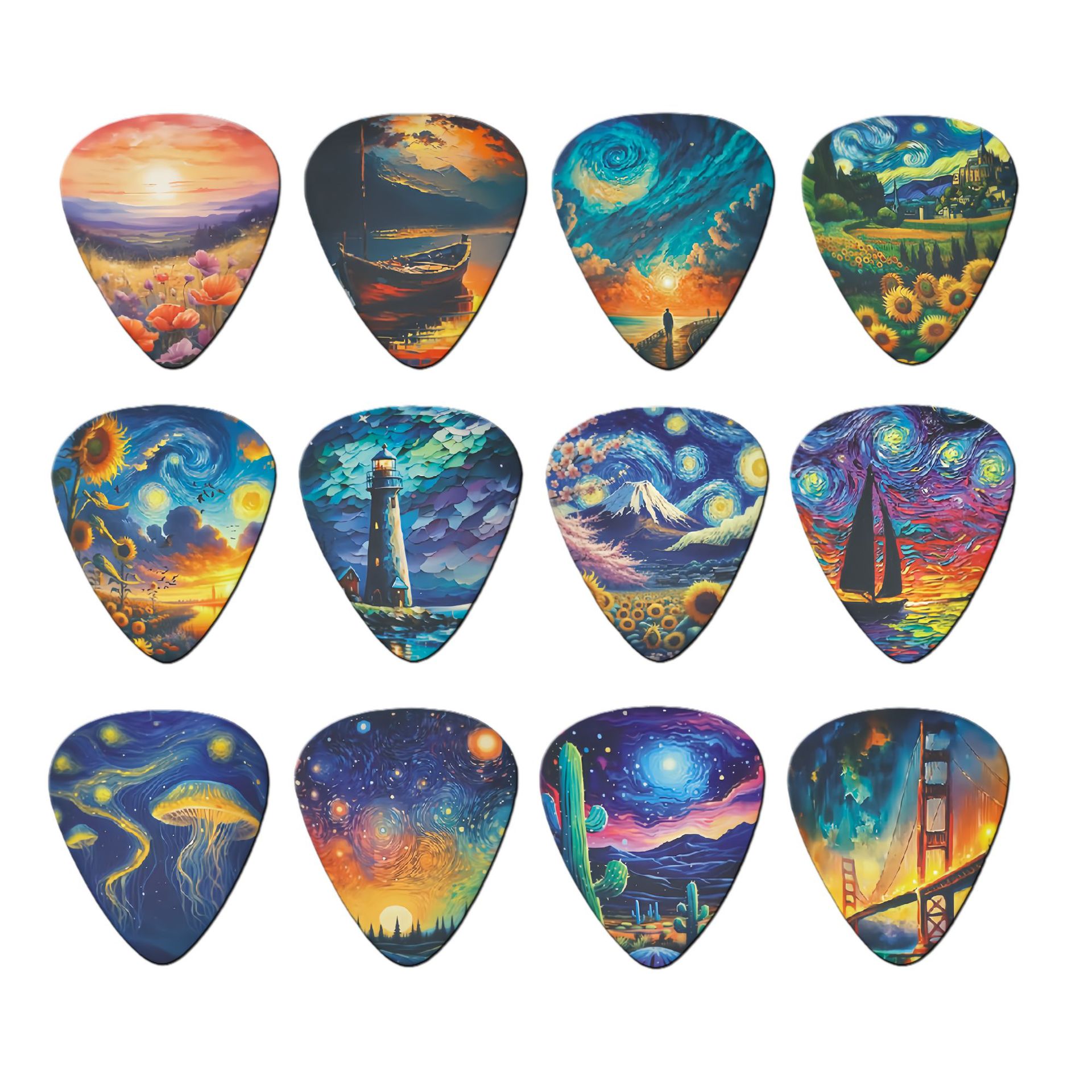 12 piezas de púas de guitarra  - Musical Instrument In English reseña y precio