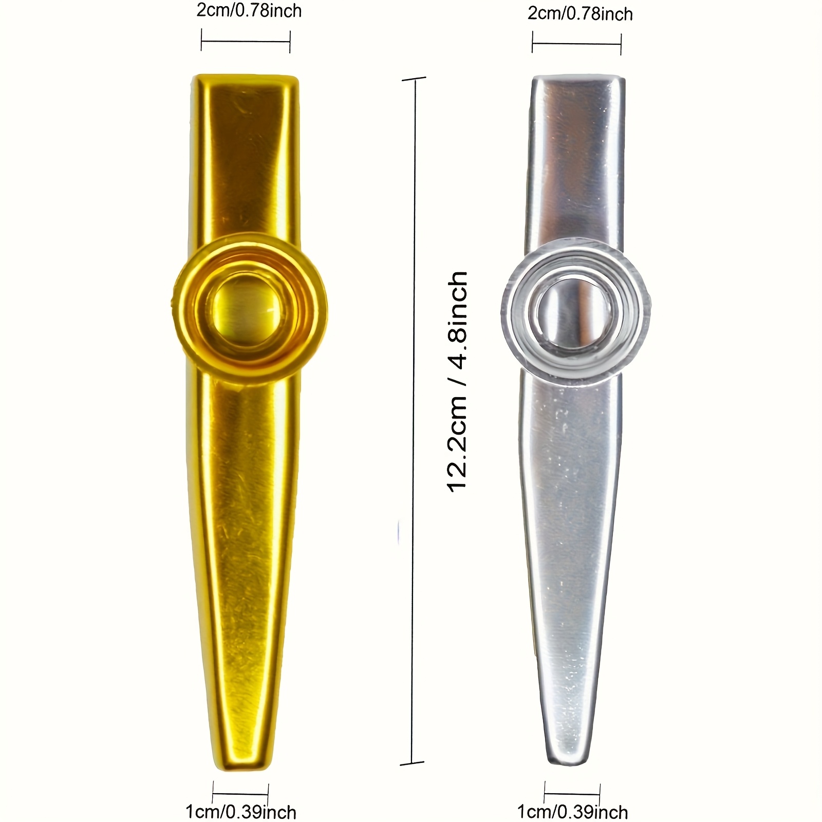 Kazoos de Metal de 7 Uds., Kaz - Musical Instrument In English reseña y precio