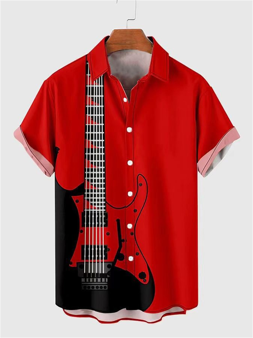 Camisa holgada de manga corta  - Musical Instrument Hawaii reseña y precio