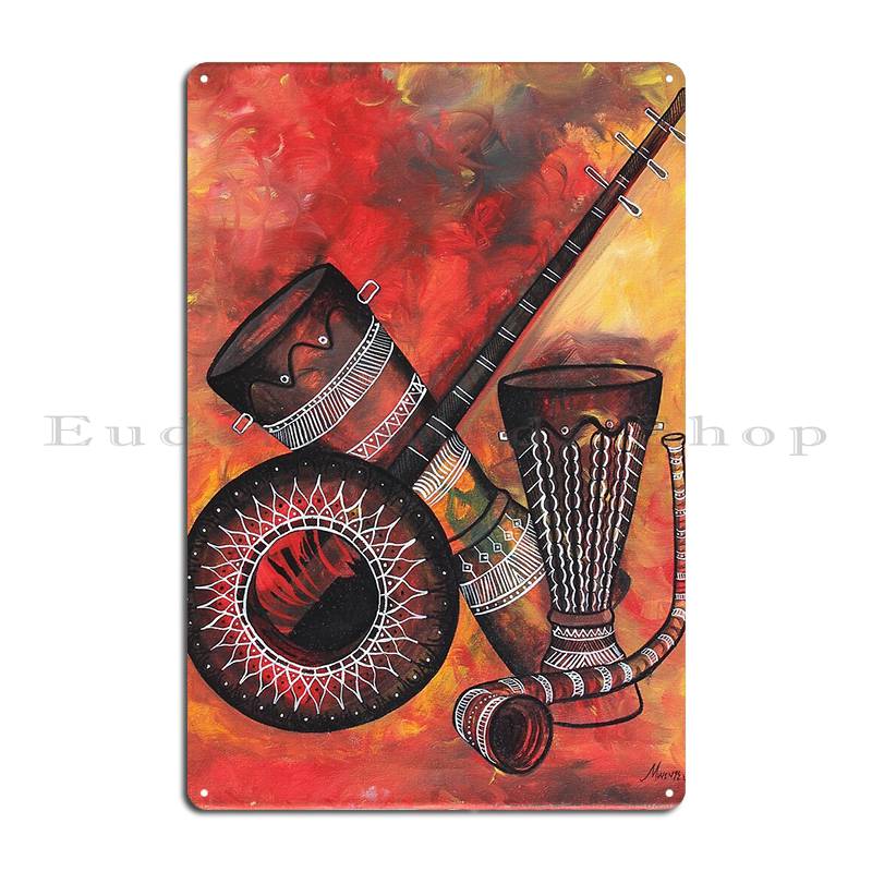 Cartel de metal para instrumen - Musical Instrument Sign reseña y precio