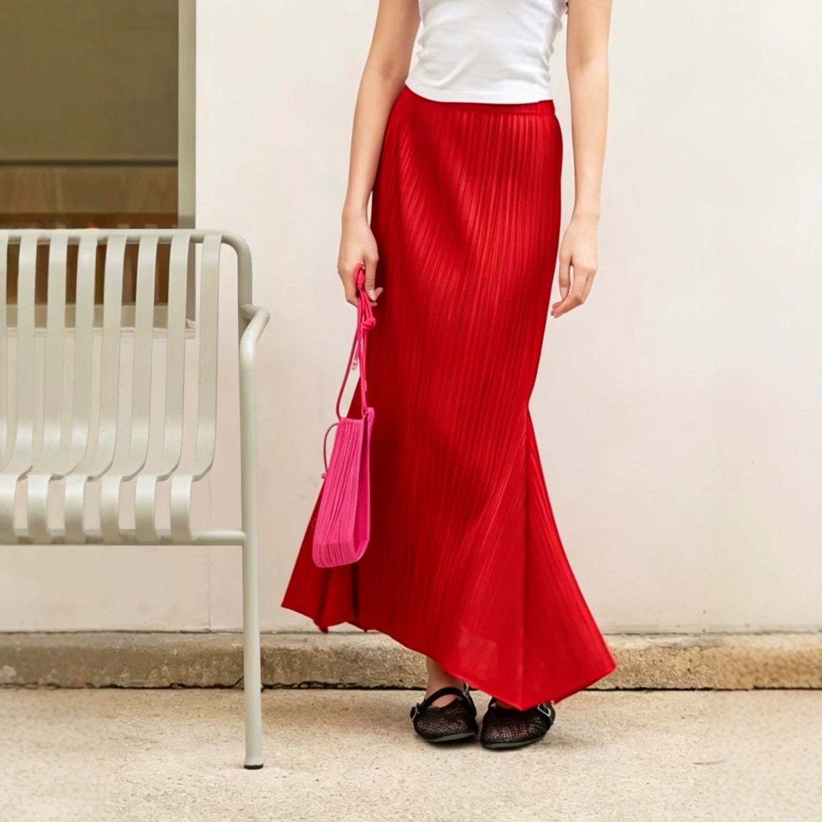 Falda Casual Plisada Miyake pa - Musical Instrument Japanese reseña y precio